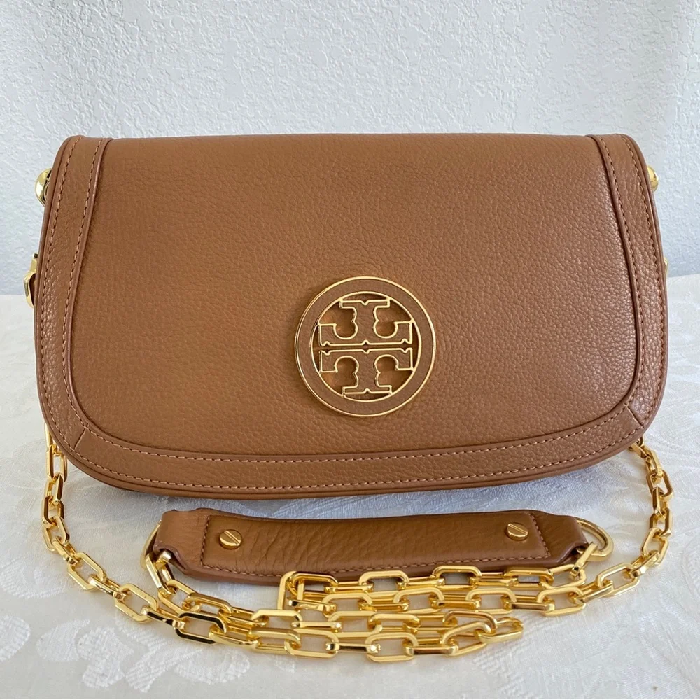 Tory Burch chain strap logo flap bag